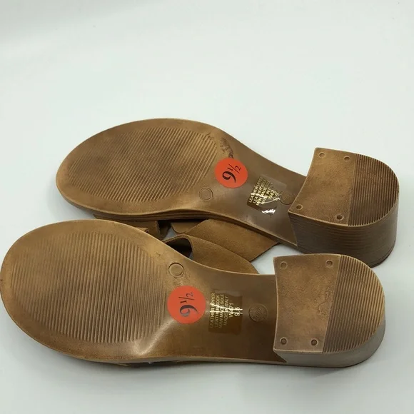 Mila Paoli Woman Suede strap Slip on Block Heel Sandal size 9.5 - Picture 6 of 6